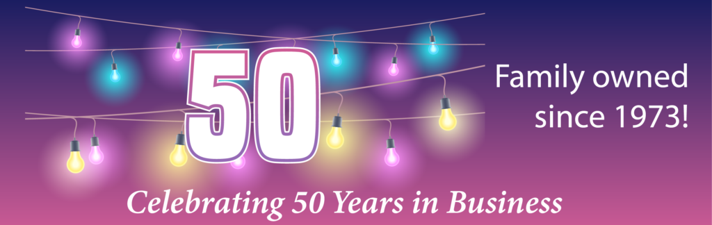 celebrating 50 years in business